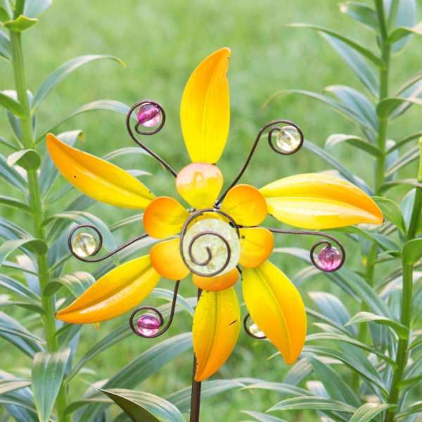Illuminarie Flower Pinwheel Yellow